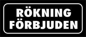 Skämtdekal Rökning förbjuden