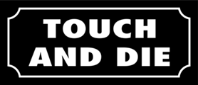 Skämtdekal Touch and die