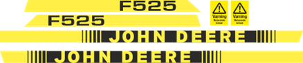 Dekalsats John Deere F525