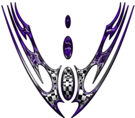 Extreme dekorsats Falcon hood 108 Purple
