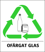 Miljö Ofärgat Glas