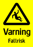 Varning Fallrisk