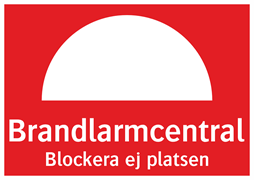 Brandlarmcentral blockera ej platsen