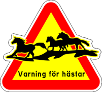 Varning för hästar