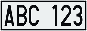 Registreringsskylt 2002-2013 300x110mm