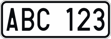 Registreringsskylt 2002-2013 170x60mm