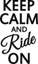 Dekal keep calm and ride on