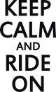 Dekal keep calm and ride on