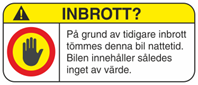 Varningsdekal inbrott